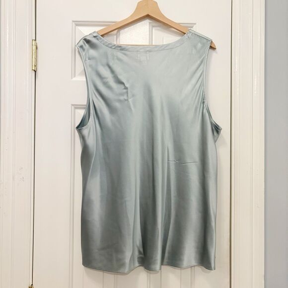 Eileen Fisher 100% Silk Tank Top Blouse Size 2X Green - Picture 4 of 6